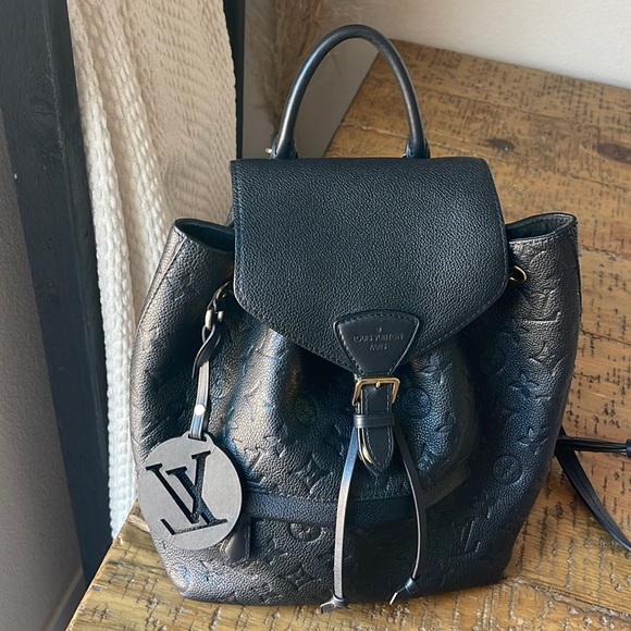Louis Vuitton Montsouris Backpack in Monogram Empreinte Leather in Black - Picture 5 of 5